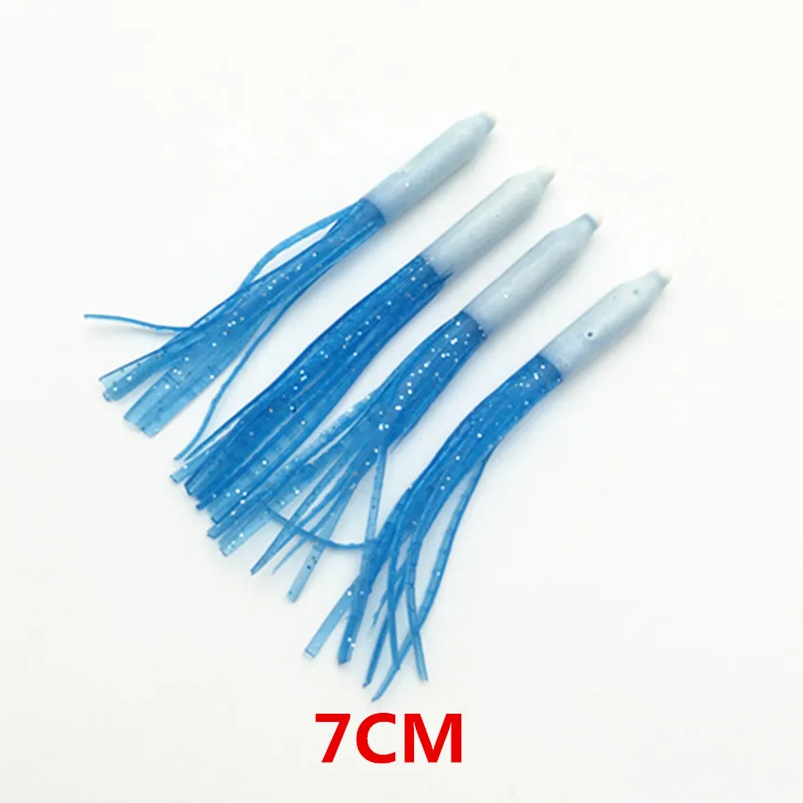 100Pcs*4.5cm /5cm/7cm Fishing Needle Octopus Rig  Artifical Lures Luminous octopus skirt squid lure soft bait squid lures
