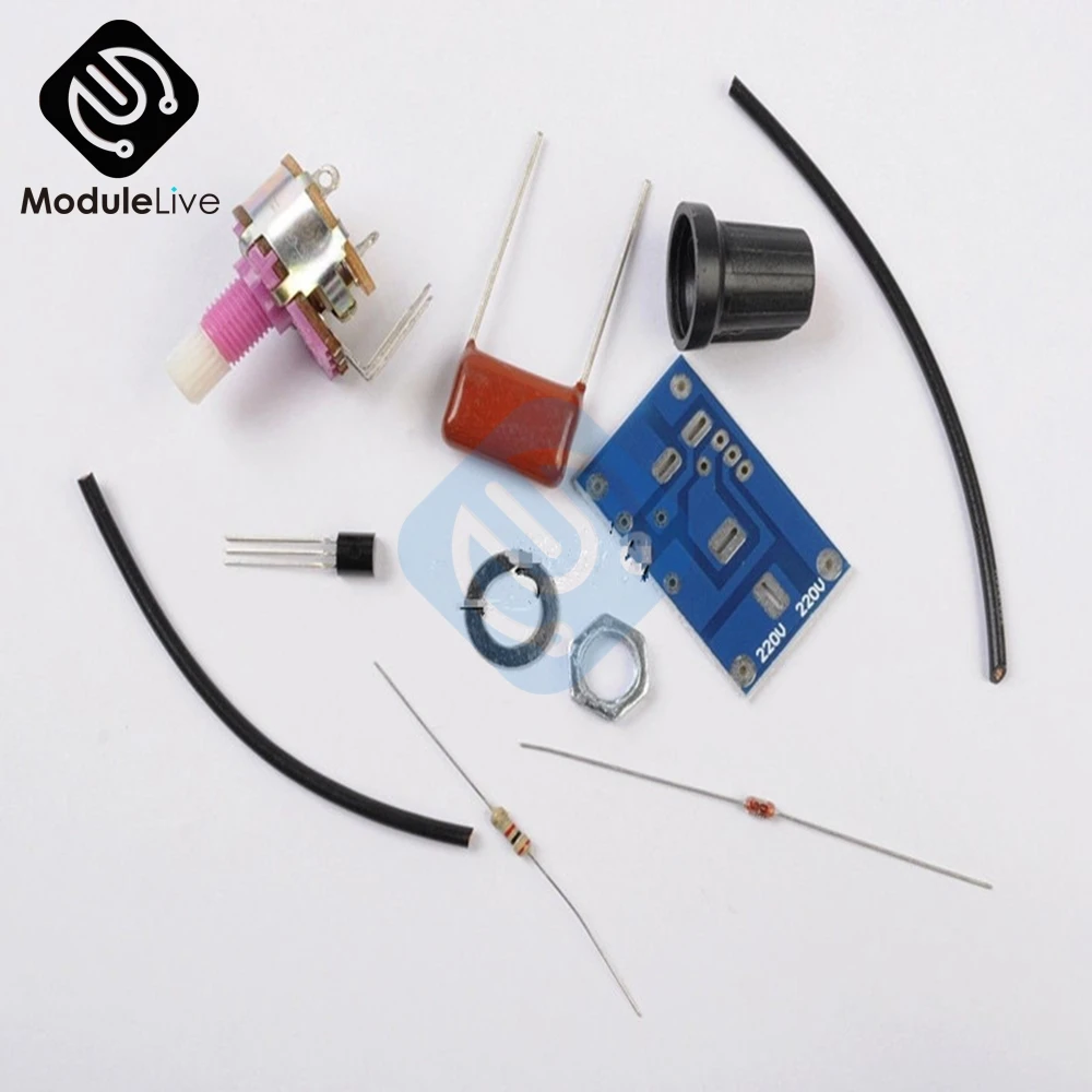 2PCS 100W Switch Speed Regulation Module Dimmer DIY Kit For Arduino Dimming Light Board AC Motor Switch Potentiometer MAC97A6