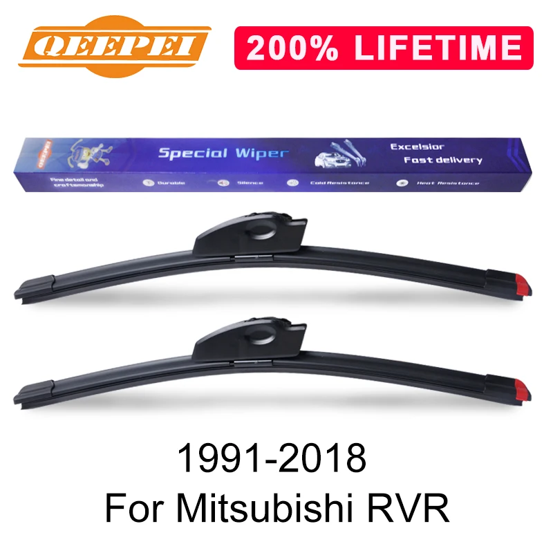 Qeepei substituir lâmina de limpador para mitsubishi rvr 1991-2018 borracha de silicone pára-brisas limpador de pára-brisas acessórios do carro automóvel