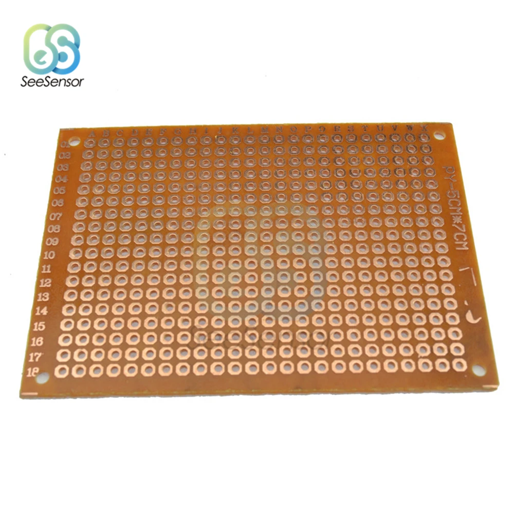 10Pcs scheda PCB universale su un lato 50x70mm 2.54mm passo foro fai da te prototipo di carta circuito stampato pannello 5x7 cm