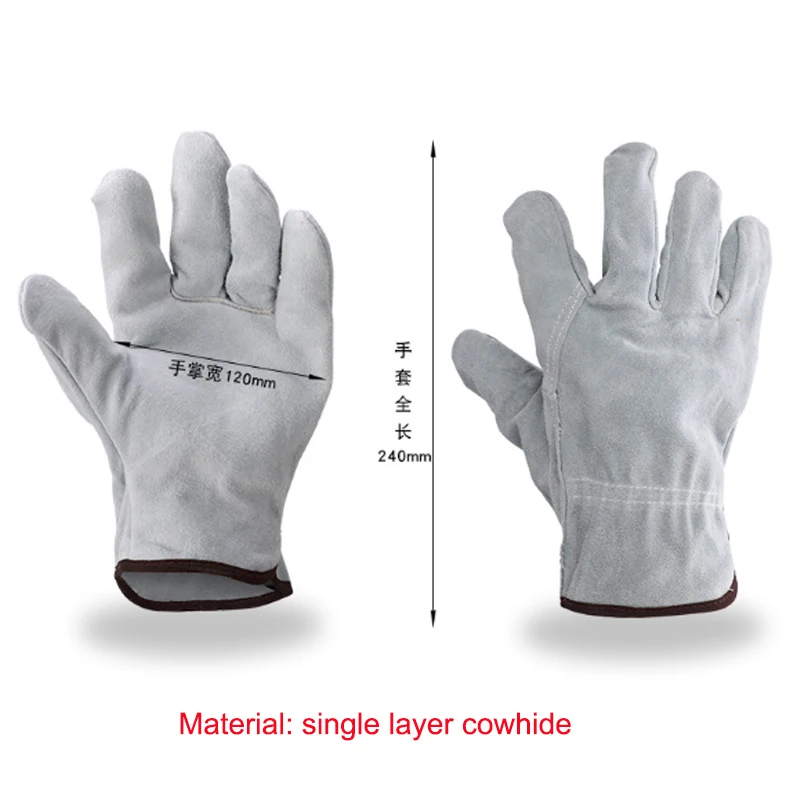 1 pair TIG Welding Gloves Soft Sensitive Gloves Single/double layer Cowhide Cuff High Quality Welding Gloves