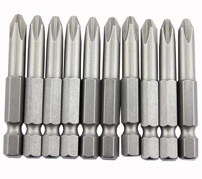 

10 Pieces Magnetic Phillips Screwdriver Bit 1/4" Hex Shank 65mm Long 3mm Bit Dia PH1 Phillips Screwdriver Bits