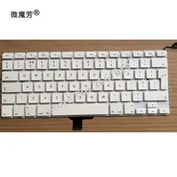 New UK QWERTY Standard Keyboard for Macbook Pro 13'' A1342 2009 2010 Unibody MC207 MC516 Keyboard with Power Button