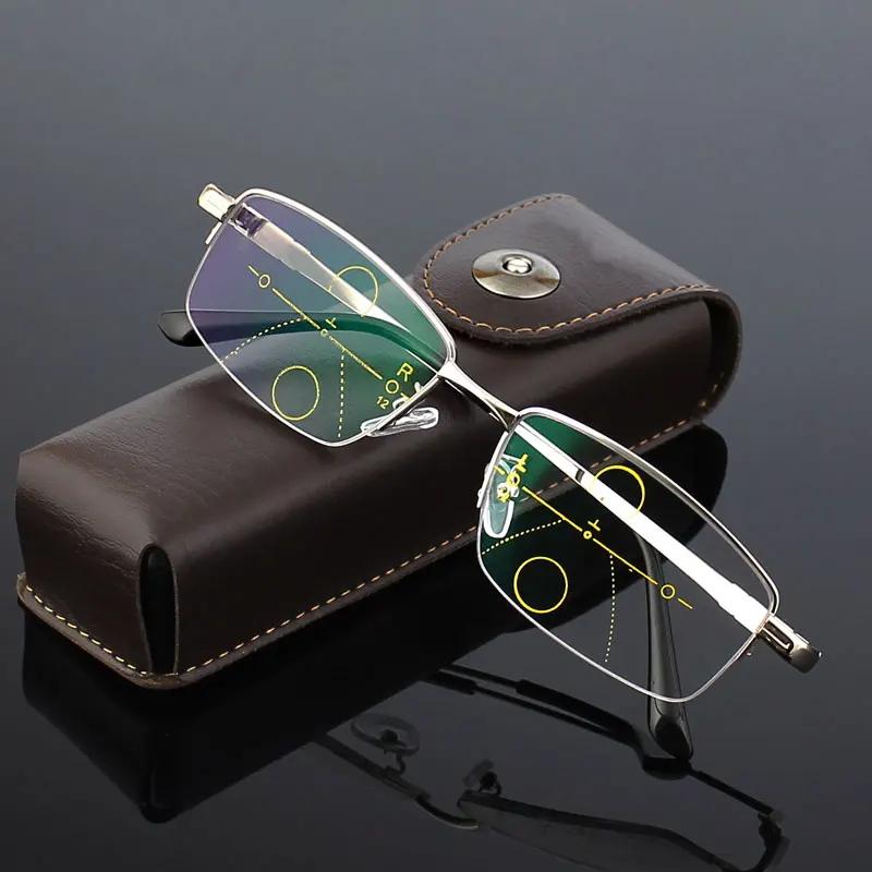 Multifocal Progressive Reading Glasses Men For Computer Sight Clear Adjustable Eyeglasses Women Bifocal +1.0 1.5 2.0 2.5 3 3.5 4