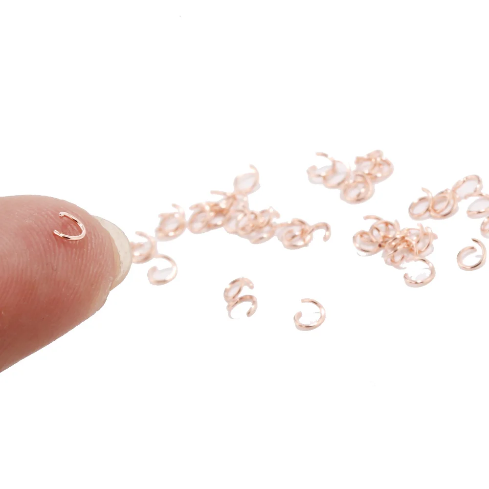 100pcs 4X0.6MM Stainless Steel Rose Gold Open Jump Rings for Jewelry Making DIY Necklace Crafts Accessories