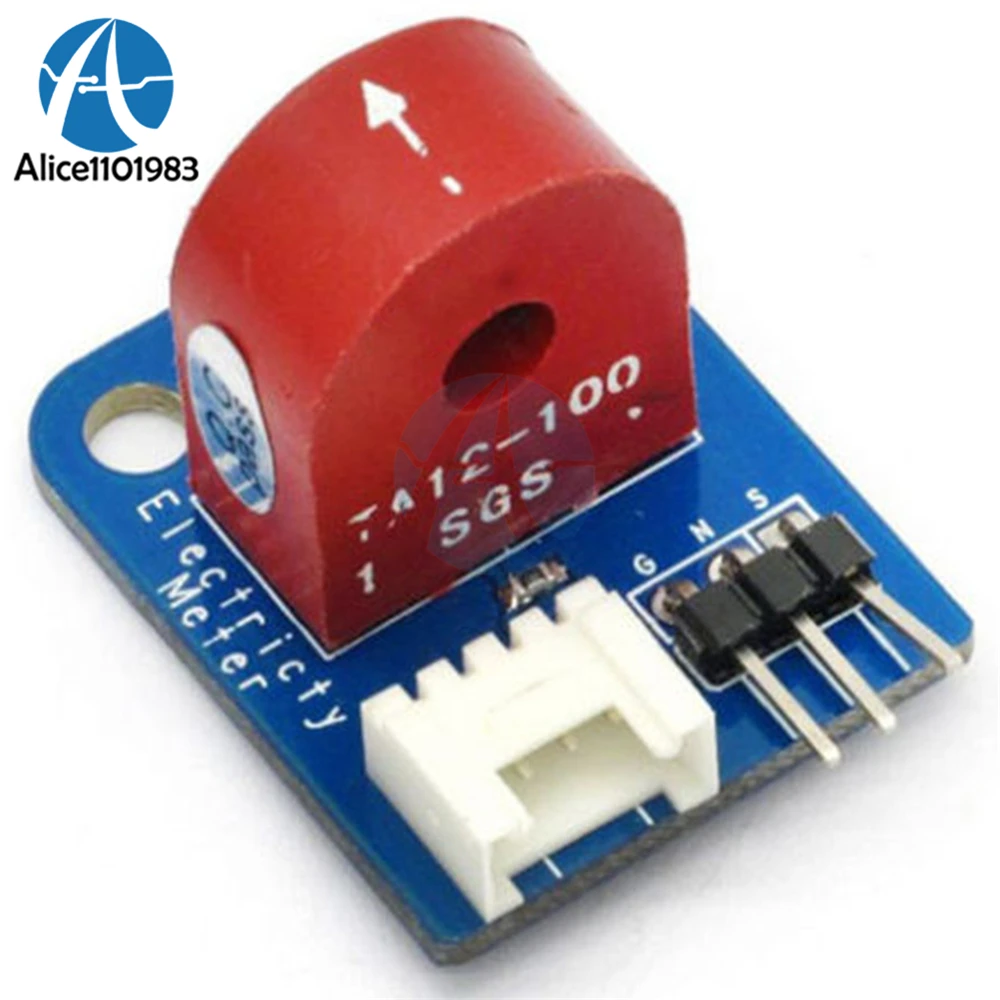 Analog Current Meter Module AC 0~5A Ammeter Sensor Board for Arduino Based On TA12-100 3PIN Interface Sensor Brick 5V I/O DIY