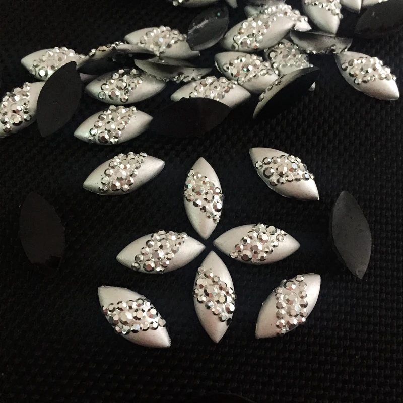 Diy80pcs silver horse eye shape, hair decoration and clipboard resin button party decoration button.A352