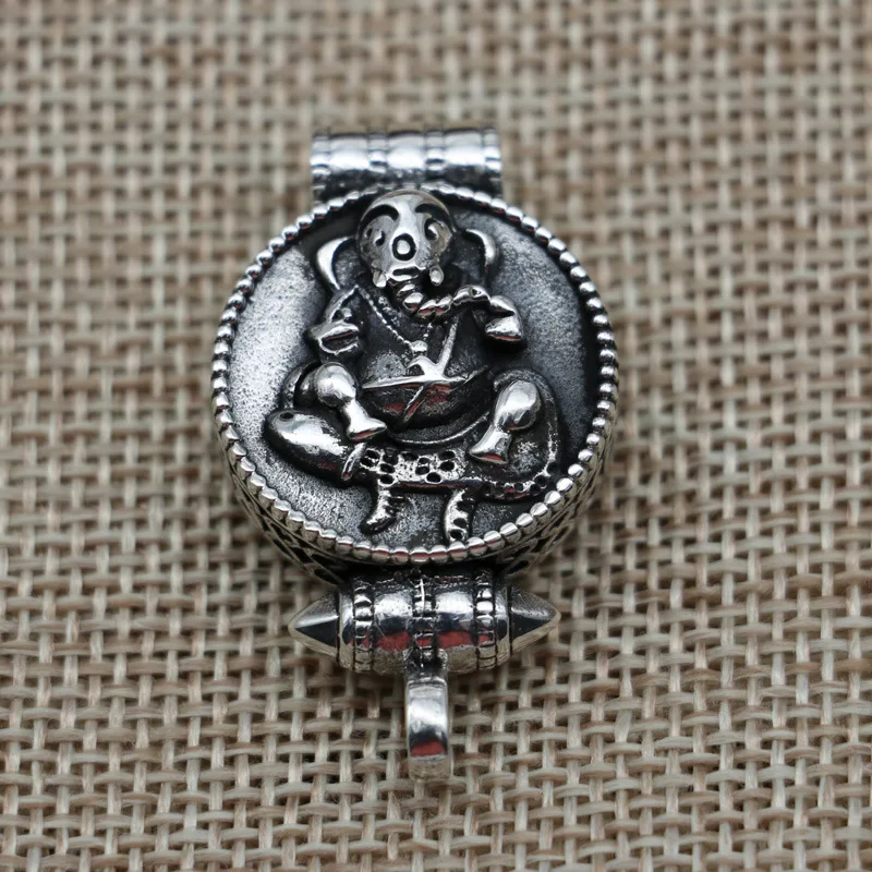 

925 Thai silver ga wu box pendant vintage old lucky 925 sterling silver pendant