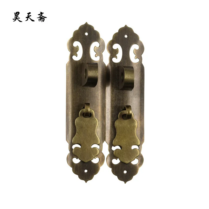 

[Haotian vegetarian] copper door handle shoe closet door classical Chinese antique door handle HTC-268