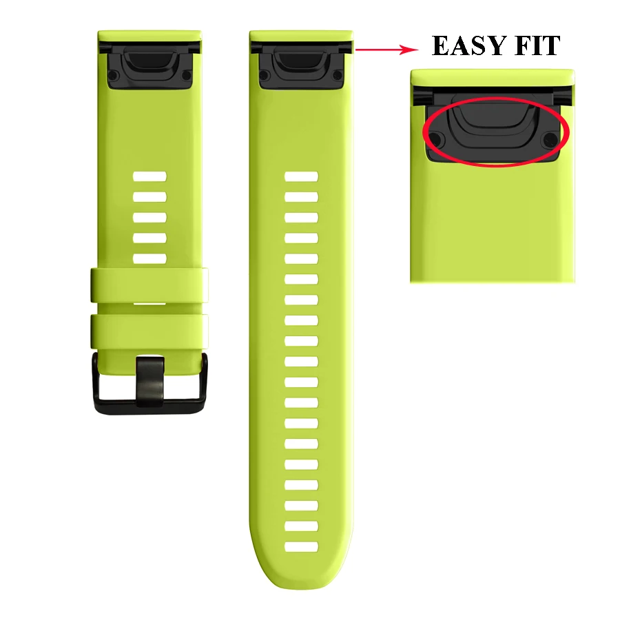 26 22MMクイックリリース簡単装着シリコン製腕時計バンドストラップ、ガーミンフェニックス5X、5、5Xプラス、3、3HR、S60、フォアランナー945対応