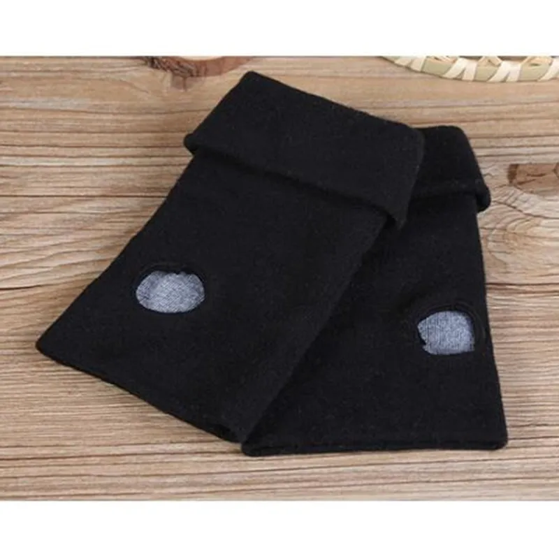 Winter Warm Boy&Girl Pure Cotton Fabric Fingerless Gloves,Stretch Men&Women Half Finger Gloves Extended Sleeve Cuff Mittens