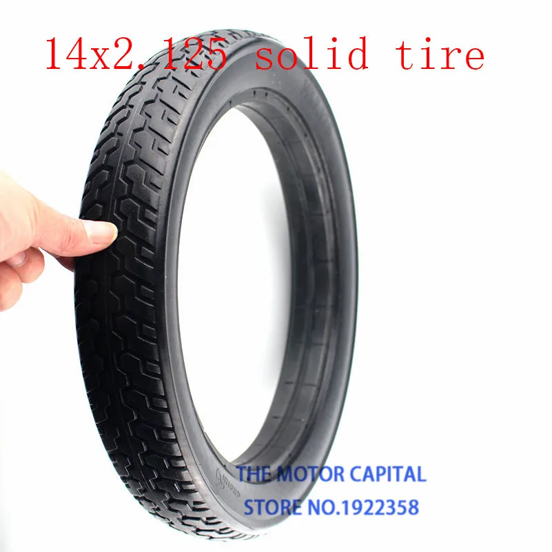 High performance Solid Rubber Electric tire 14*2.125 Electrombile  Tyre 14x2.125 Inflation-free Tire