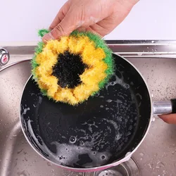 2PCS/LOT korea Sunflower Dish Cloth Acrylic Washing Towel Magic Kitchen Cleaning Wiping Rags