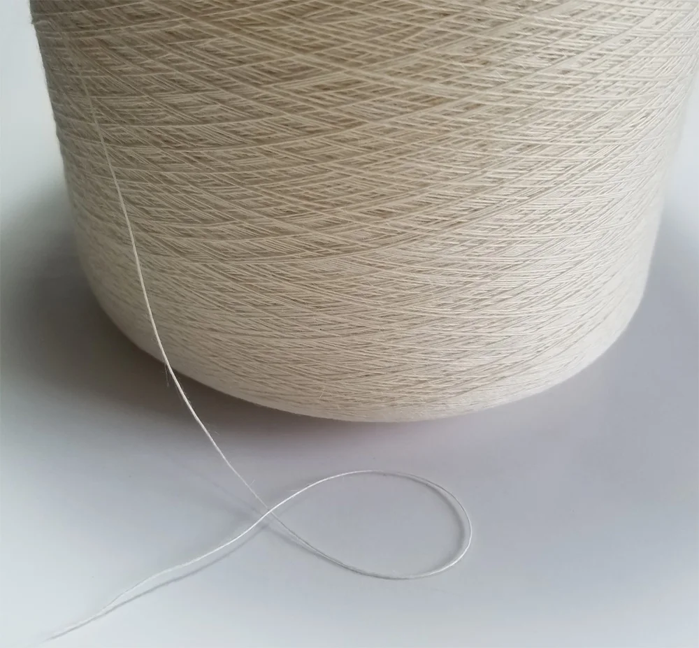 100% Natural linen yarn 1ply Diameter about 0.5mm weight about 1.5 kilogram/cone knitting yarn