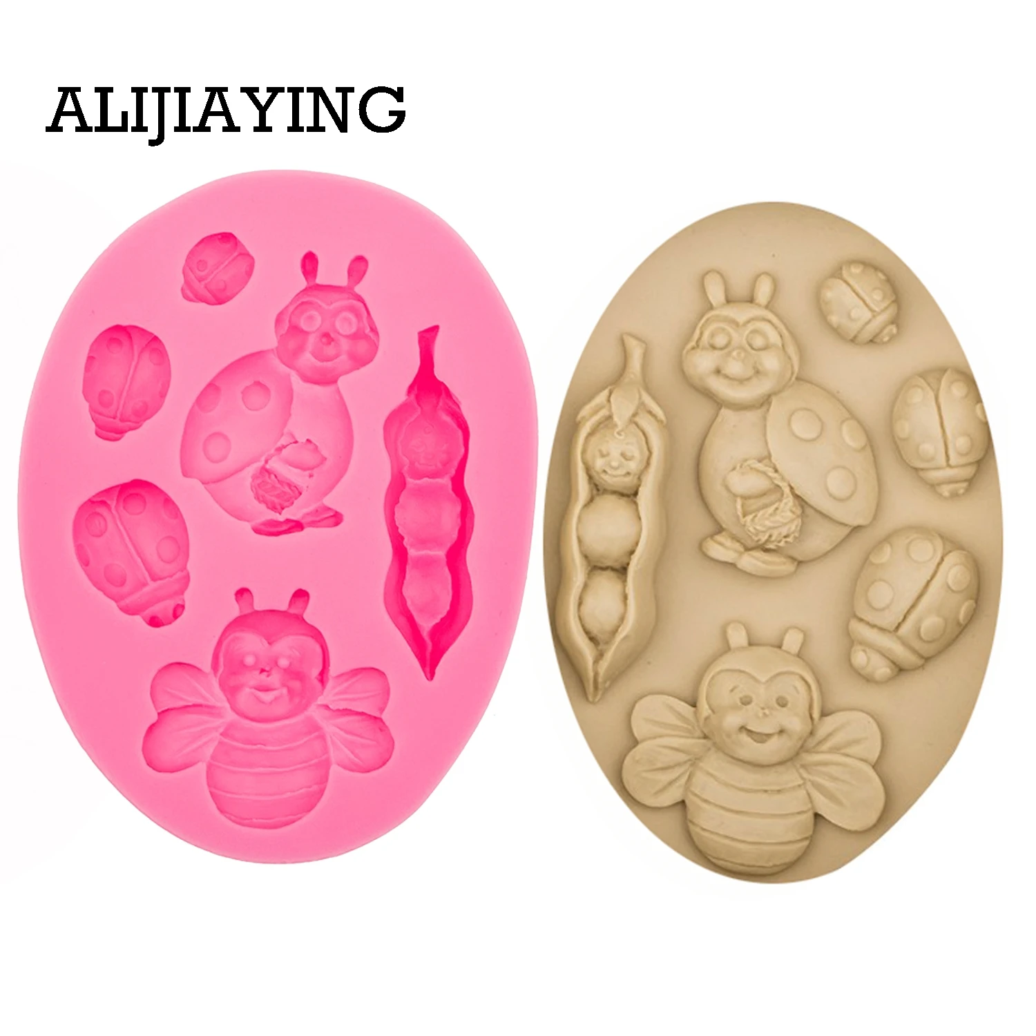 M0554 Bee,Beetles, Ladybug Cake Mold Cake Decorating Tools Mold Silicone Mold For Fondant Sugarcraft Chocolate