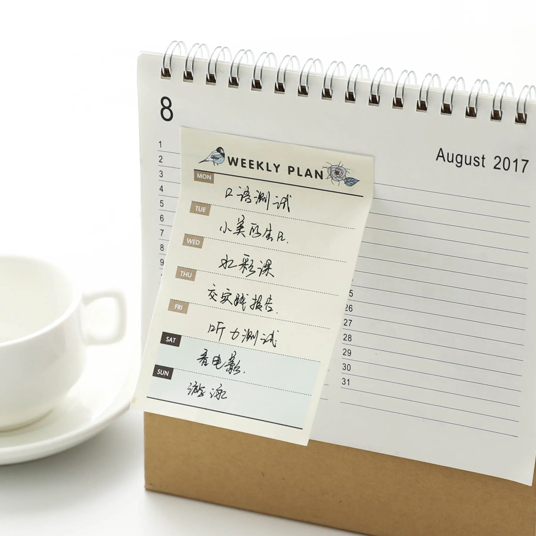 1pcs Memo Pad Cute School Office Supplies Daily Weekly Monthly Plan Desk Note Pad Planner Agendas Checklist Sticky Notes Label