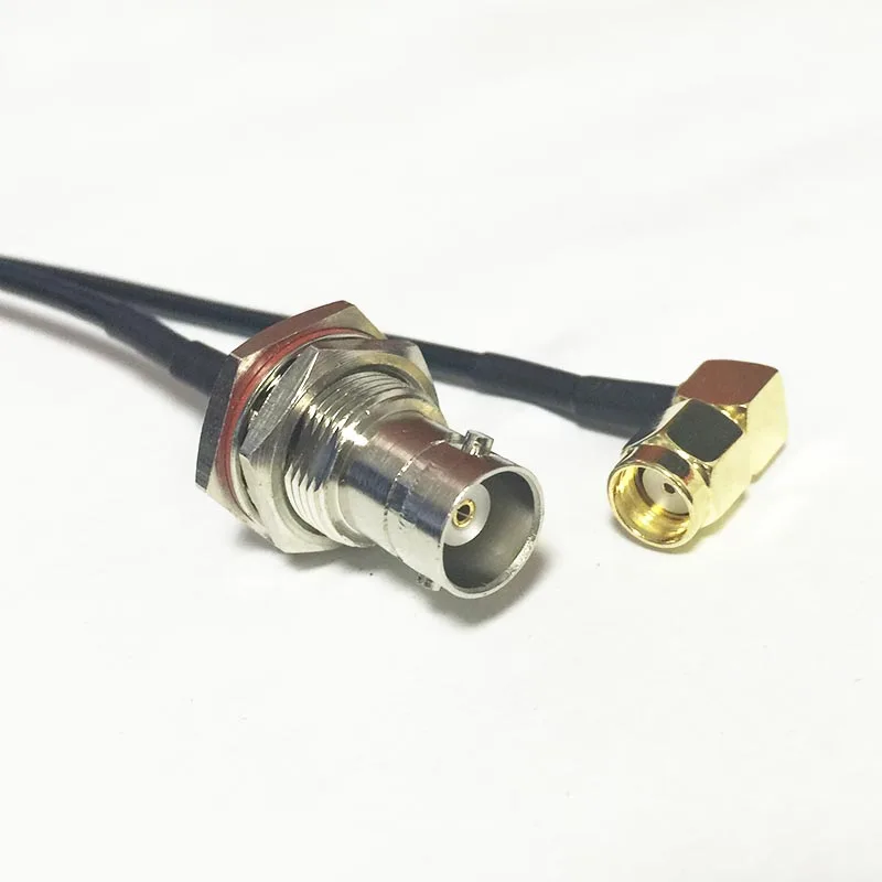 

New Modem Coaxial Cable RP-SMA Male Plug Right Angle Switch BNC Female Jack Nut Connector RG174 Cable 20CM 8" Adapter RF Jumper