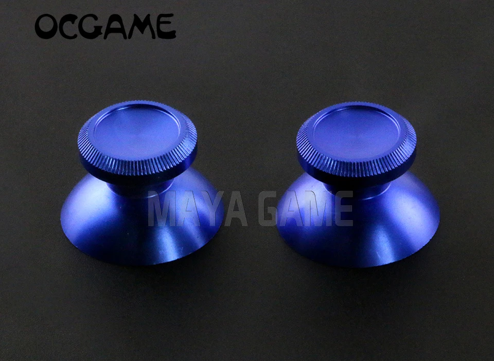 30pcs=15pairs Aluminum Metal Joystick Cap Replacement Parts Thumbsticks Chrome Joystick Caps for PS4 Controller