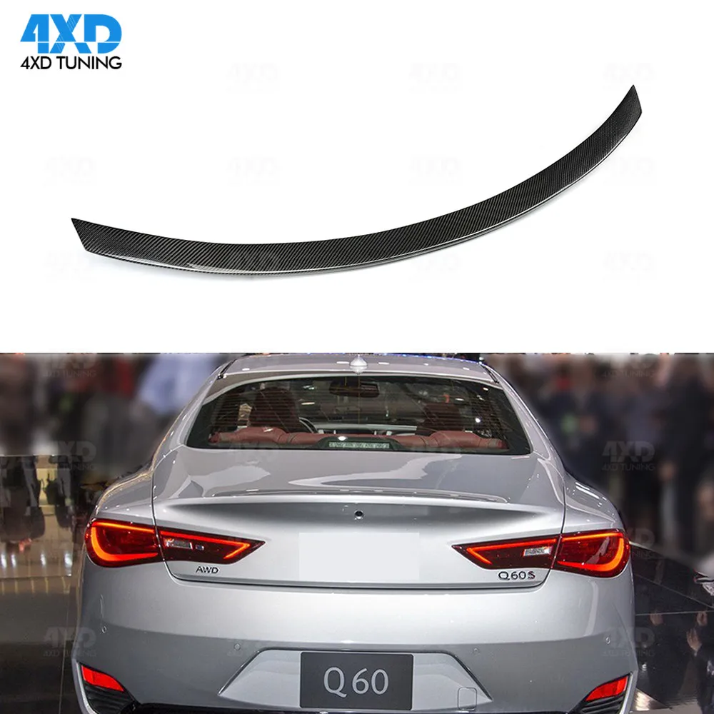 

Q60 Carbon Spoiler Original Style For Infiniti Q60S 2016 2017 2018 2019 Rear spoiler Rear Bumper Trunk Wing