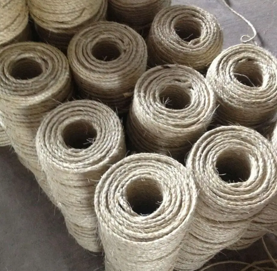 3M 5M Natural Sisal Rope Durable DIY Making Desk Chair Legs Cat Scratching Post Toy Cat tree Binding Material For Sharpen Claw