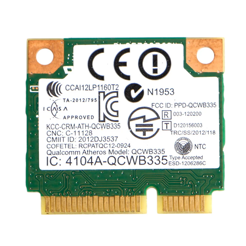 Intel Qualcomm Atheros QCWB335 Wifi Mini Scheda di rete Wireless CN-0C3Y4J Per Dell DW1705