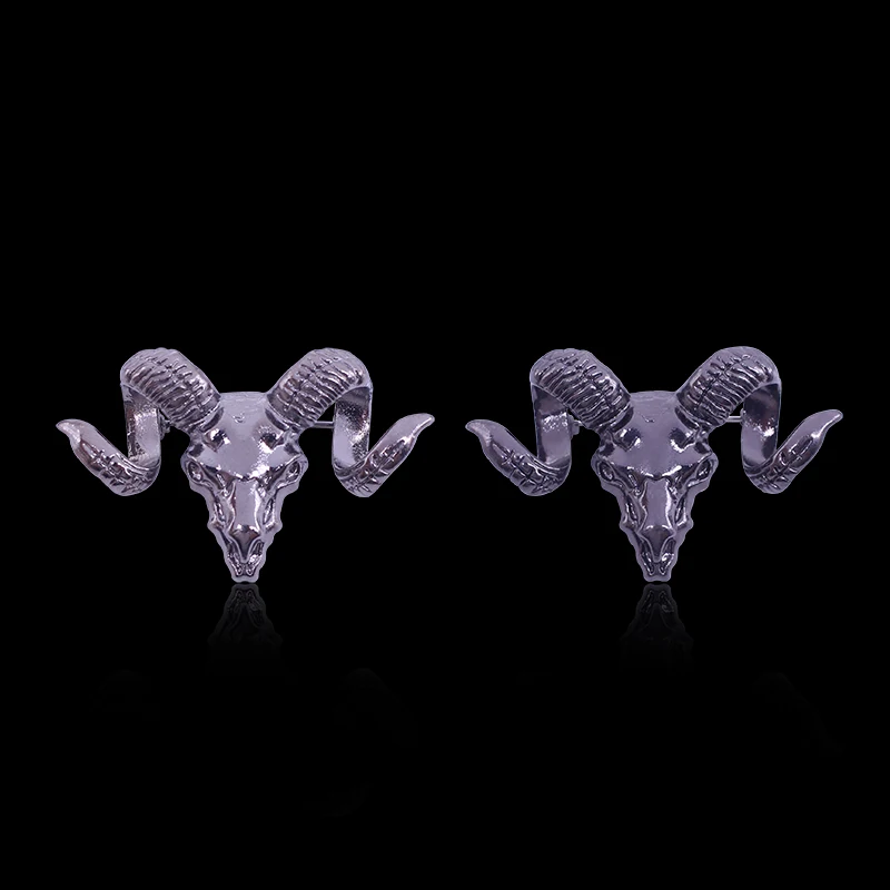 Popular Retro Bull Cattle Sheep Head Brooches Collar Accessories Unisex Luxury Badge Brooch Pins Mens Jewelry Xmas Gift