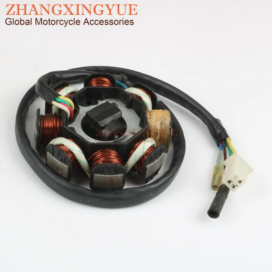 Scooter Ignition Stator 6-8 coils for SYM Fiddle 2 Jet 4 Orbit 1 2 Symphony S SR Symply 1 2 125/150 GY6 152QMI 157QMJ 4-stroke