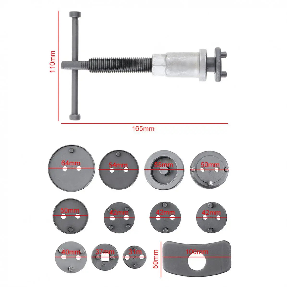 

13pcs/set Car Disc Brake Caliper Wind Back Brake Piston Compressor Pad Regulator Tool Kit With Replaceable Brake Piston