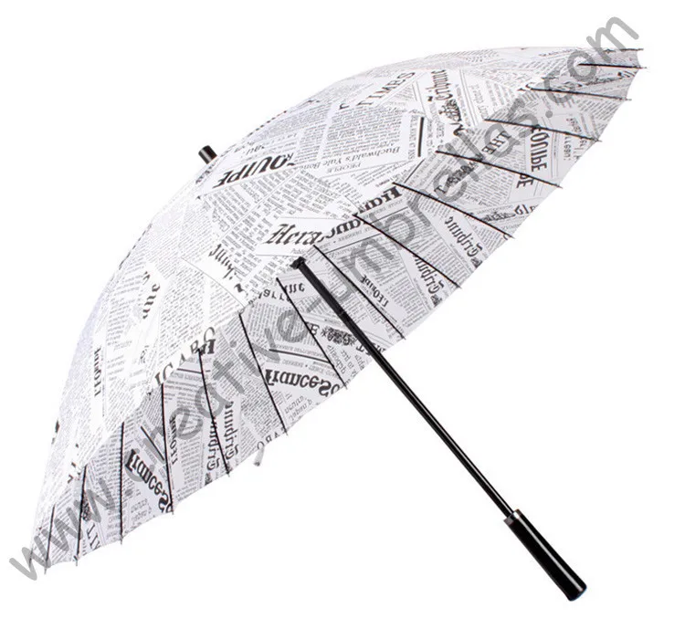 24k umbrellas' ribs,paper print,professional making umbrellas,straight  umbrellas.14mm metal shaft and fluted metal ribs