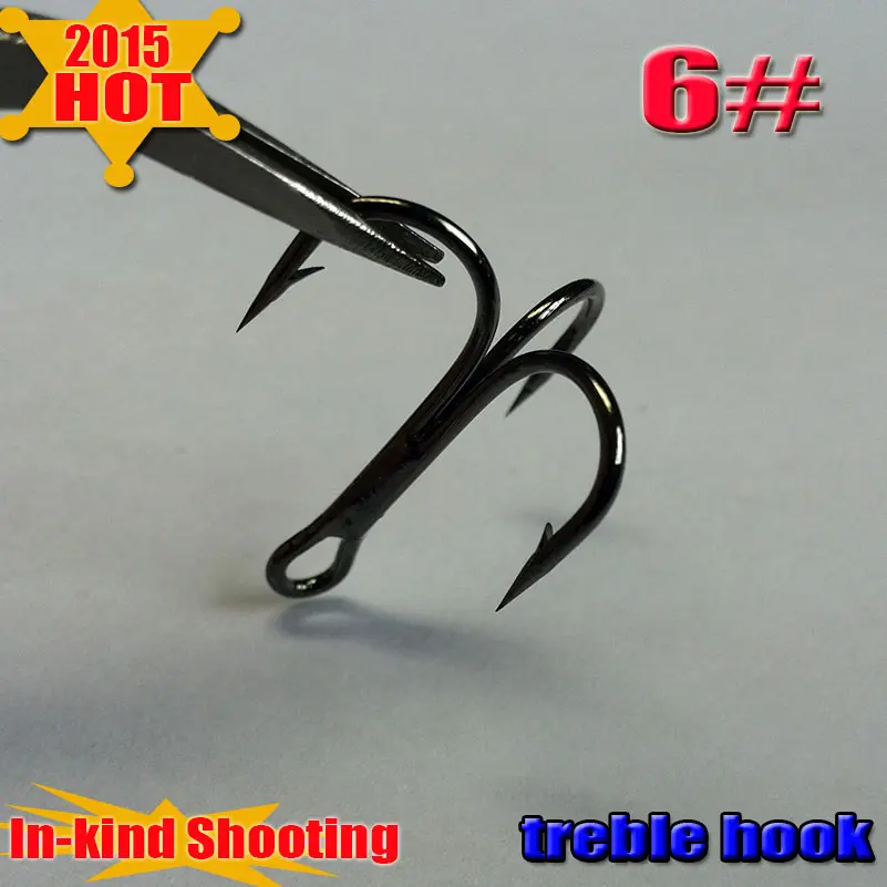 Treble Fishing Hooks 500pcs for size 6# high-carbon steel  one more purchase one 1$ off