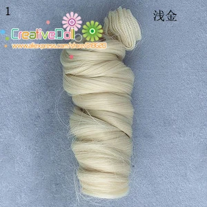 free shipping BJD/SD Doll Wigs/hair DIY High-temperature Wire Curly wave natural color Wigs Hair