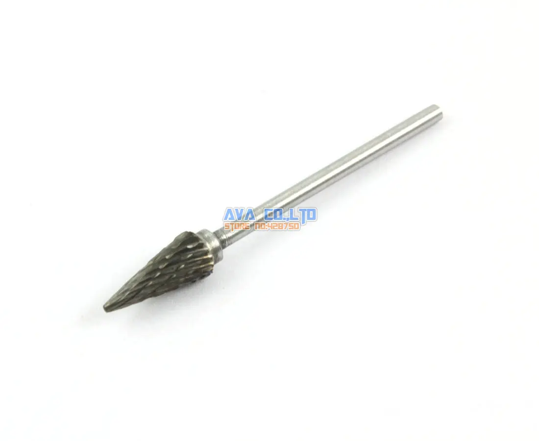 5 Pieces 6mm Tungsten Carbide Burr Rotary Cutter File 2.35mm Shank Double Cut (NO.8)