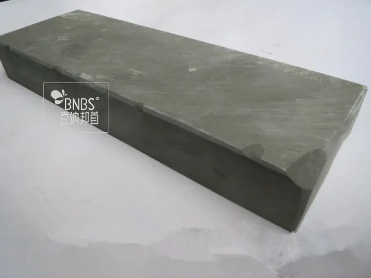 BNBS Double faced Natural sharpener Lime green whetstone stone terrazzo knife sharpening Pulp stone 1500# 200mm Long