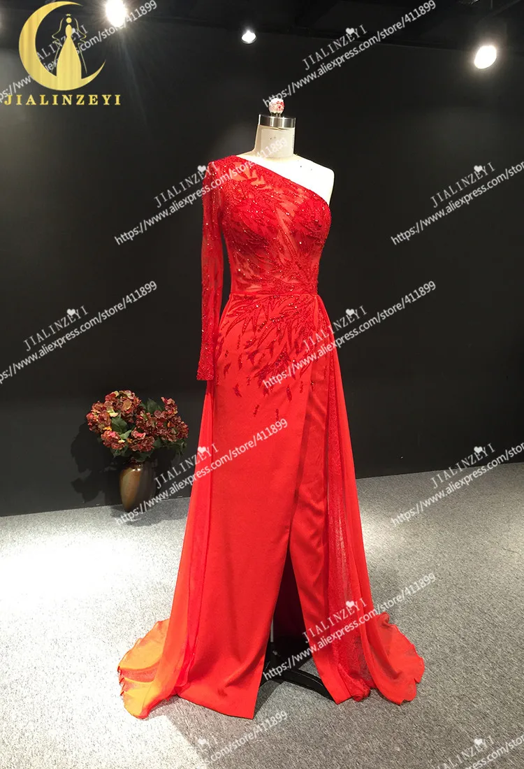 Cheap Formal Dresses at Oriental Plaza: A Real Review of the JIALINZEYI Red  Beaded Evening Gown