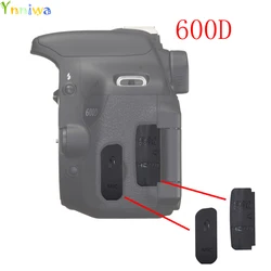 For Canon 600D USB DC IN/VIDEO OUT Rubber Door Bottom Cover Rubber DSLR Camera Replacement Unit Repair Part *