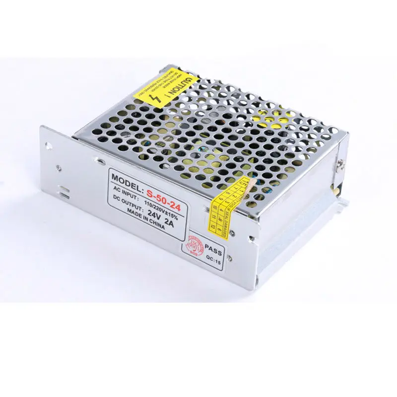 Switching 24v 2a 50W power supply 24V 50W led driver 50W DC24V,Aluminum AC110V 220V to 24V light transformer for led strip light