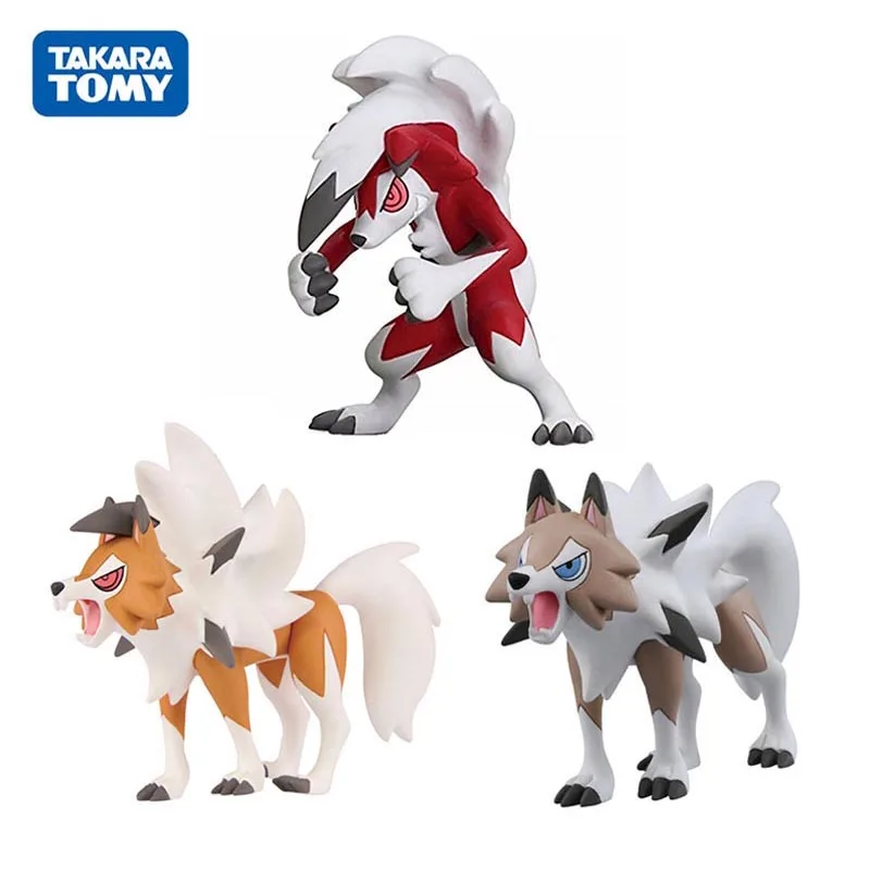 Cartoon Pokemon Daytime/ Nightfall / Night Lycanroc Action Figure Model Toys Model Room Decoration