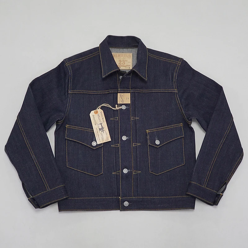 BOB DONG 23oz Selvage Denim Jacket Vintage Clothing 507XX Trucker Selvedge Coat