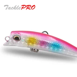 TacklePRO-PO-14 Professional Mini Popper Fishing Tackle, Fresh Minnow, Black Nickel Hooks, All for Bass, Quality