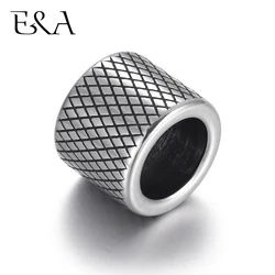 Stainless Steel Slide Beads Large Hole 8mm Charms Slider for Leather Bracelet Jewelry Making DIY Bead Spacer Supplies