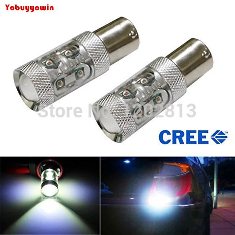 

2Pcs 1156 7056 50w Cree Chips Led Ba15s White Ultra Bright Reverse Backup LED Light Bulb Canbus