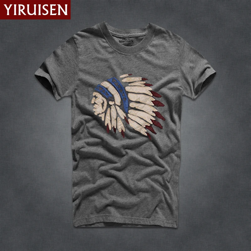 2021 New YiRuiSen Brand Men Short Sleeve T Shirt 100% Cotton O-neck Fashion Patch T-shirt Male Summer Clothing Casual Top Tees