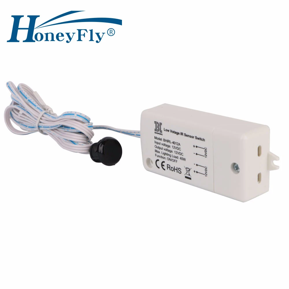 HoneyFly NEW LED DC 12V IR Sensor Switch 40W  Infrared Light Switch For LED Lamps LED Strips Motion Sensor Have Wave 5-8CM  CE