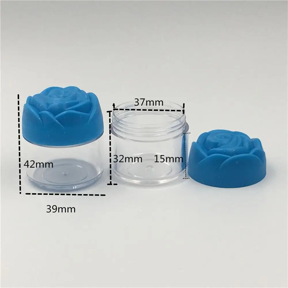 12 PCS 20 ML 0.7 Oz Clear Cream Mini Jar Small Empty Bottles New Rose Pattern Cosmetics Container Bank Beauty Salon Can