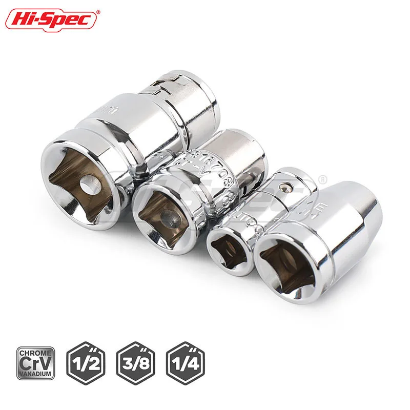 Hi-Spec 1/4 3/8 1/2 Ratchet Socket Adapter Universal Socket Set Hex Bit Adapter Converter Multitools Torque Wrench Tool Set