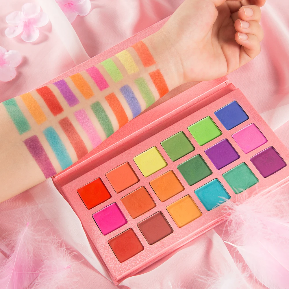 Bright Eye Shadow Palette Colorful Matte Eyeshadow Makeup Palette Pigment Eye Shadow Private Label Cosmetic