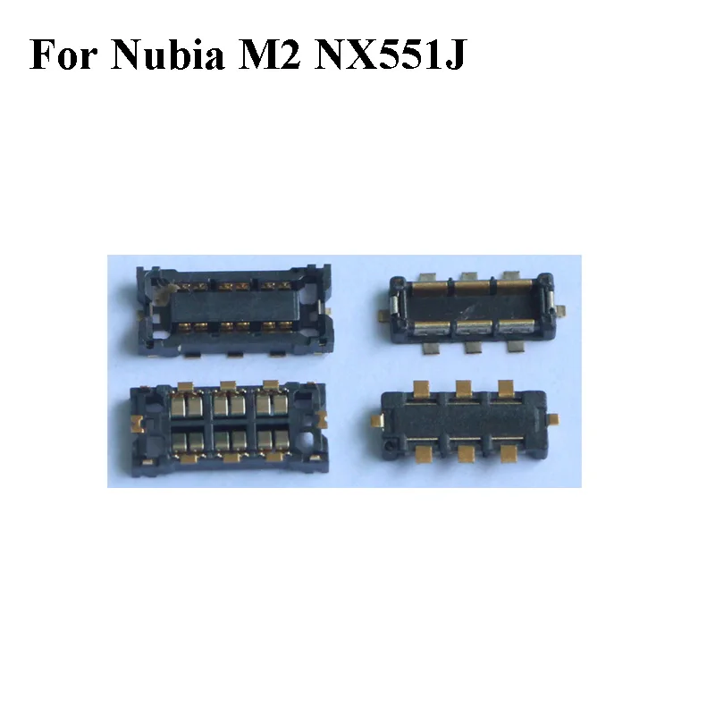 2PCS Inner FPC Connector Battery Holder Clip Contact For ZTE Nubia M2 NX551J logic on motherboard mainboard M 2 NX 551J