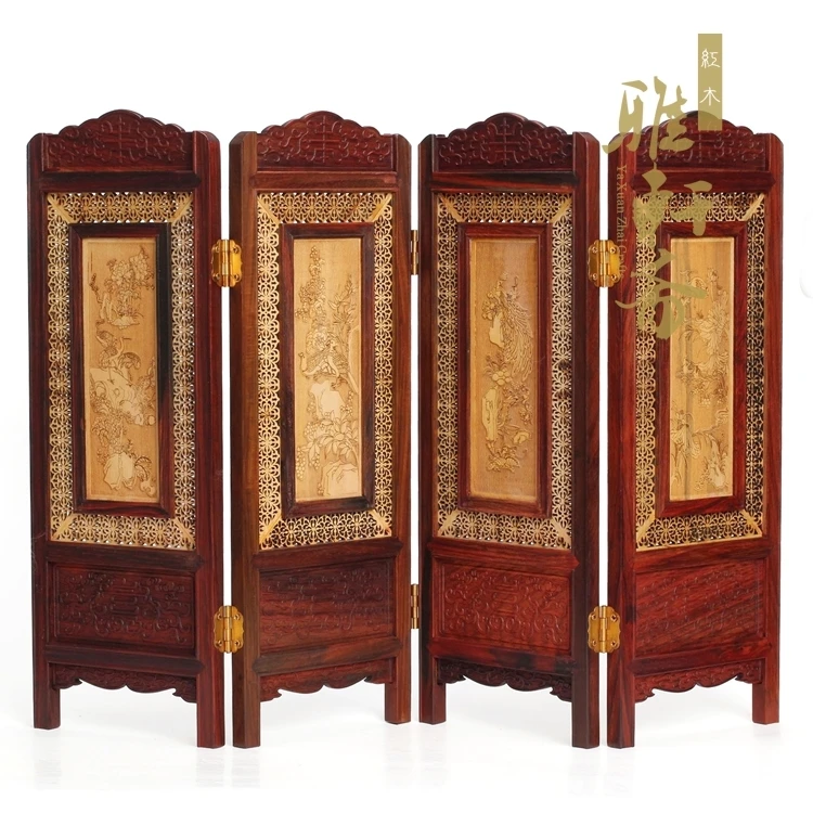 A Gallery] Zhai Ming and Qing furniture mahogany crafts wood screen box model of miniature furniture