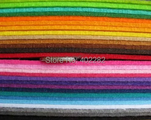 ZY DIY! 28-color 2mm 20x30cm DIY Felt fabric, polyester, Polyester felt fabric pack pre-cut nonwoven needle-punched