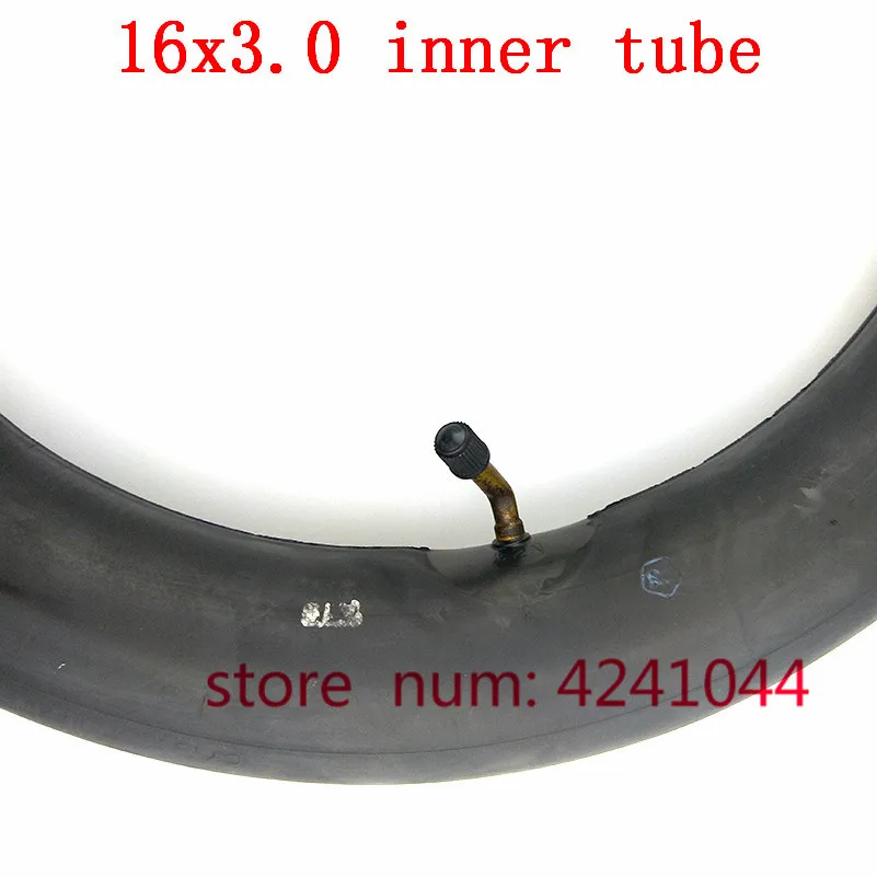 High-quality Inner Tube 16 x 3.0 with a Bent Angle Valve Stem fits many gas electric scooters and e-Bike Electric tricycle